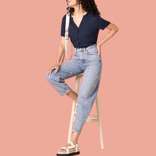 Ingrid – Marineblå bluse