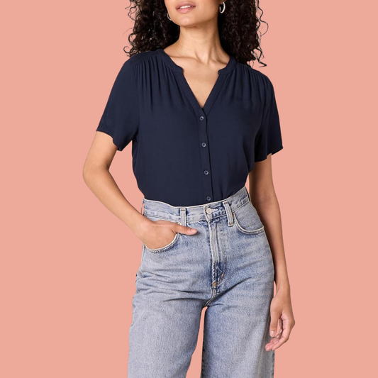 Ingrid – Marineblå bluse